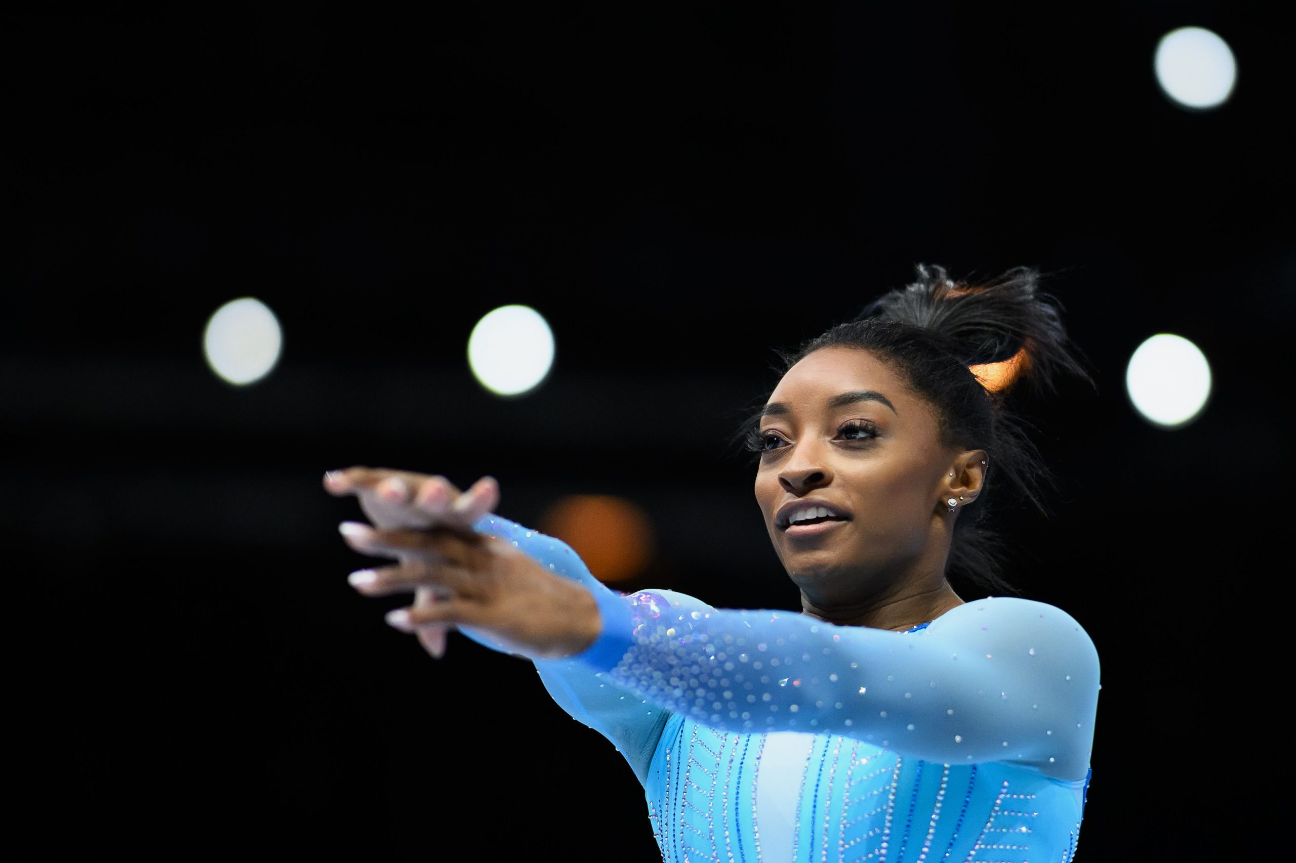 Highlights from Simone Biles's gold in team final of world gymnastics