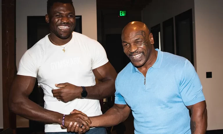 Francis Ngannou and Mike Tyson coach