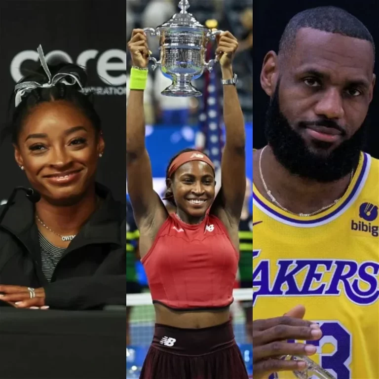 Simone-Biles and Coco-Gauff and Lebron-James