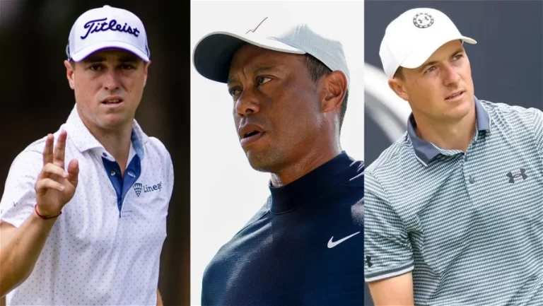 Tiger-Woods and Justin-Thomas and Jordan-Spieth