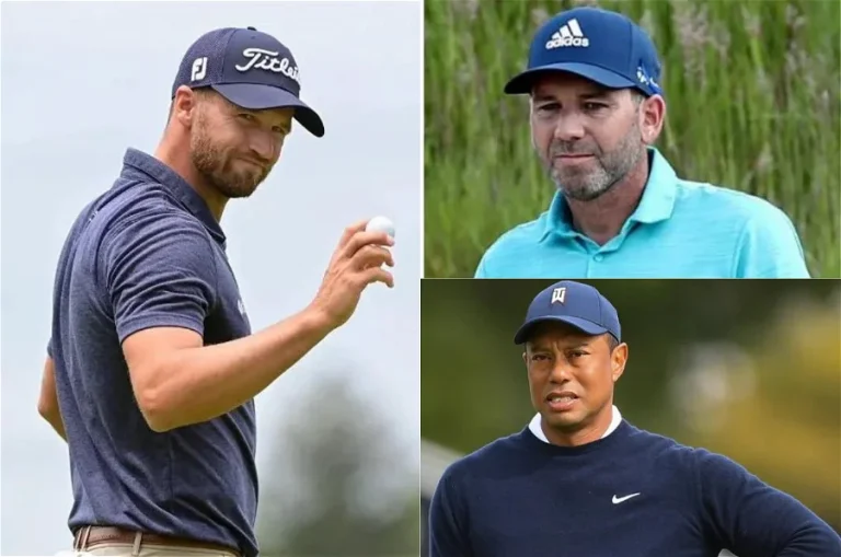 Wyndham-Clark-Sergio-Garcia-and-Tiger-Woods