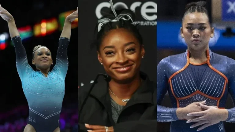 Rebeca-Andrade and Simone-Biles and Suni-Lee