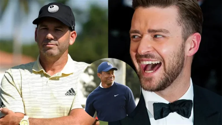 Tiger-Woods and Justin Timberlake and Sergio-Garcia